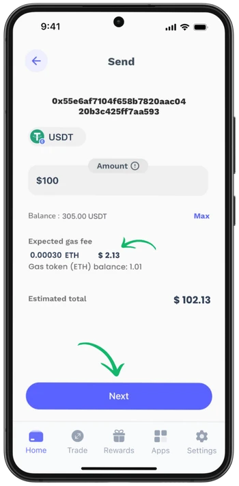 Crypto send from crypto wallet
